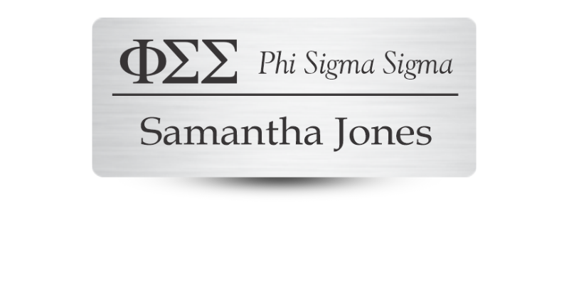 1.25" x 3" Phi Sigma Sigma Name Tag - Part #1270