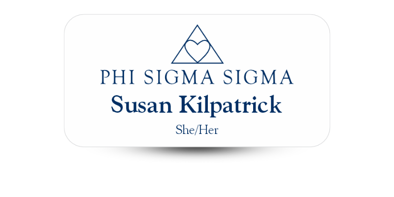 1.50" x 3" Phi Sigma Sigma Name Tag - Part #1273