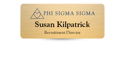 1.25" x 3" Phi Sigma Sigma Name Tag - Part #1274