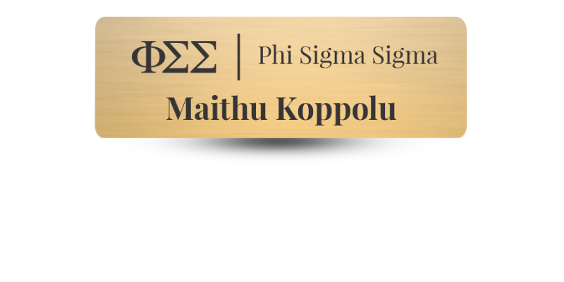 1" x 3" Phi Sigma Sigma Name Tag - Part #1263