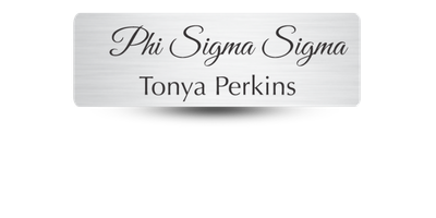 1" x 3" Phi Sigma Sigma Name Tag - Part #1267