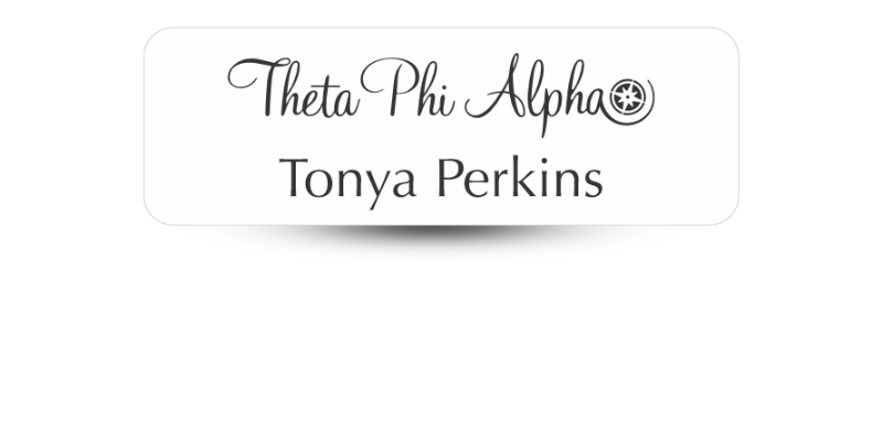 1" x 3" Theta Phi Alpha Name Tag - Part #TPA10