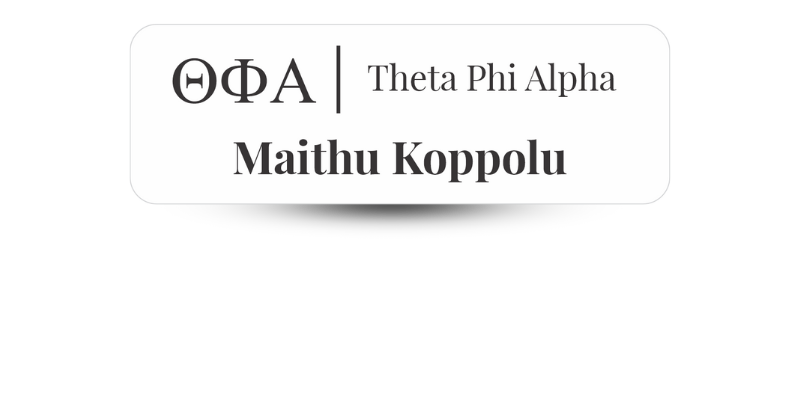 1" x 3" Theta Phi Alpha Name Tag - Part #TPA19