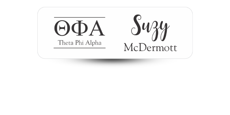 1" x 3" Theta Phi Alpha Name Tag - Part #TPA16