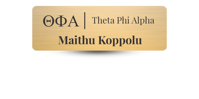 1 1" x 3" Theta Phi Alpha Name Tag - Part #TPA22