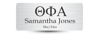 1.25 1.25" x 3" Theta Phi Alpha Name Tag - Part #TPA7