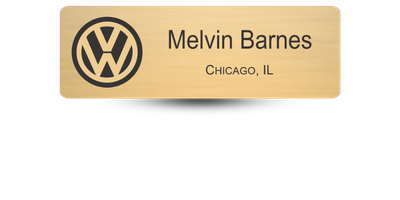 1 1" x 3" Metal Name Tag