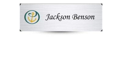 1 1" x 3" Alpha Sigma Tau Name Tag - Part #1250