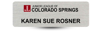 1" x 3" Club and Organization Name Tag