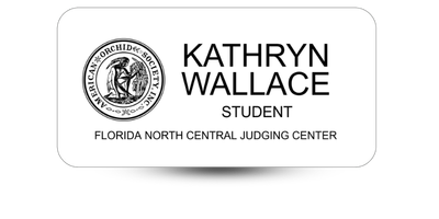 1 1/2 1 1/2" x 3" Club and Organization Name Tag