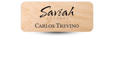 1 1/4" x 3" Eco Friendly Engraved Wooden Name Tags