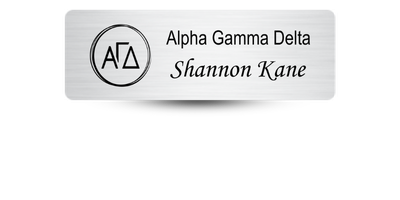 1" x 3" Alpha Gamma Delta Name Tag - Part #378