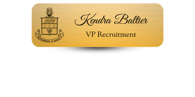 1 1" x 3" Alpha Chi Omega Name Tag - Part #168