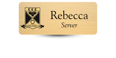 1 1/4" x 3" Golf Club Name Tag