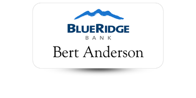 1 1/2" x 3" Business Name Tag