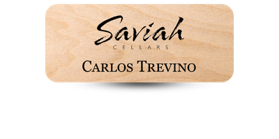 Wood Business Name Tag