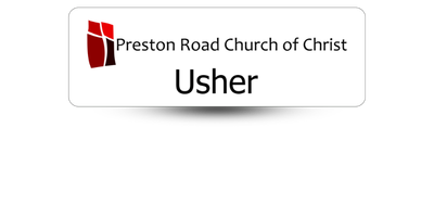 1 1" x 3" Church Name Tags