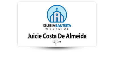 2" x 3 1/2" Church Name Tags