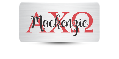 1.5 1.5" x 3" Alpha Chi Omega Name Tag - Part #1113