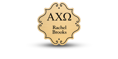 Custom Shape Alpha Chi Omega Name Tag - Part #163 Custom Shape Alpha Chi Omega Name Tag - Part #163