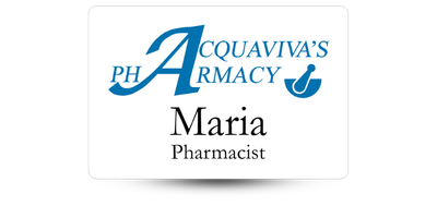 2" x 3" Pharmacy Name Tags