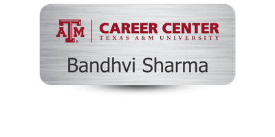 1 1/4 " x 3" Metal Name Tag with Full Color Logo and Text In Color