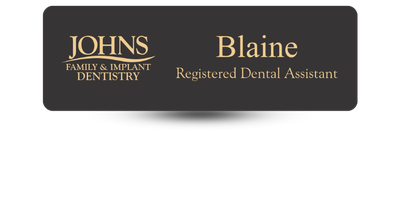 1" x 3" Metal Name Tag With Logo and Text In Color