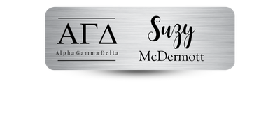 1" x 3" Alpha Gamma Delta Name Tag - Part #381