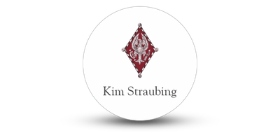 2 2" x 2" Circle Pi Beta Phi Name Tag - Part #1133