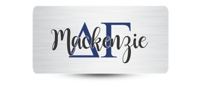 1.5 1.5" x 3" Delta Gamma Name Tag - Part #1190