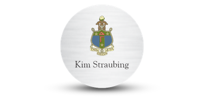 2 2" x 2" Circle Delta Gamma Name Tag - Part #1125