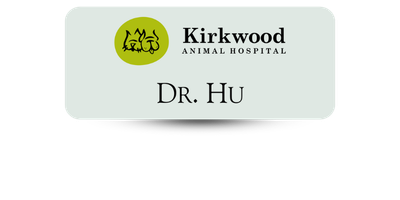 1 1/4" x 3" Veterinary Office Name Tags