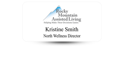 1 1/2" x 3" Senior Care Name Tags