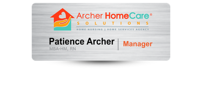 1 1/4" x 3" Senior Care Name Tags