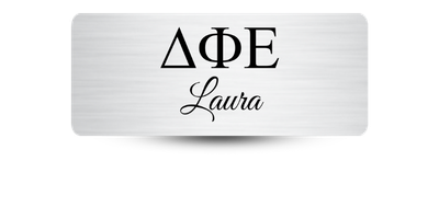1.25 1.25" x 3" Delta Phi Epsilon Name Tag - Part #504