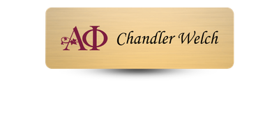 1" x 3" Alpha Phi Name Tag - Part #406