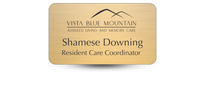 2 2" x 3.5" Metal Magnet Name Badge