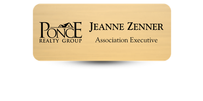 1 1/4 1 1/4" x 3" Employee Name Tag