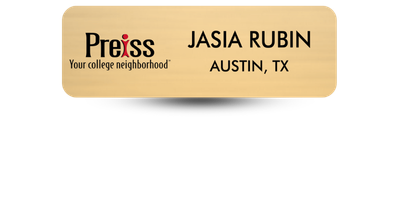 1 1" x 3" Employee Name Tag