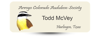 Custom Size Club and Organization Name Tag