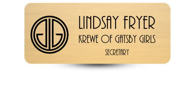 1" x 3" Club and Organization Name Tag