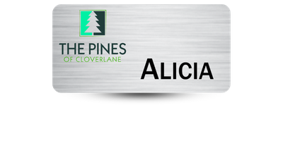 1 1/2 1 1/2" x 3" Apartment Staff Name Tag