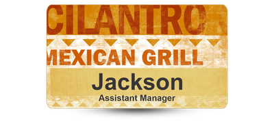 Custom Size Restaurant Name Tags Custom Size Restaurant Name Tags