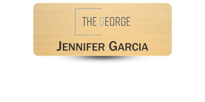 2 2" x 3 1/2" Custom Sized Apartment Staff Name Tag