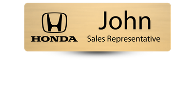 1" x 3" Car Dealership Name Tag