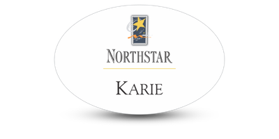 1 1/2 1 1/2" x 3" Oval Meeting & Event Name Tags