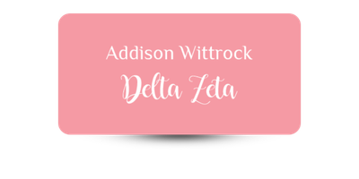 1.5 1.5" x 3" Delta Zeta Name Tag - Part #1172