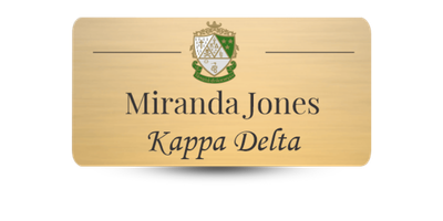 1.5 1.5" x 3" Kappa Delta Name Tag - Part #1216
