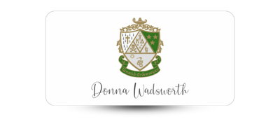 1.5 1.5" x 3" Kappa Delta Name Tag - Part #1154