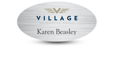 1 1/2" x 3" Oval  Car Dealership Name Tag
